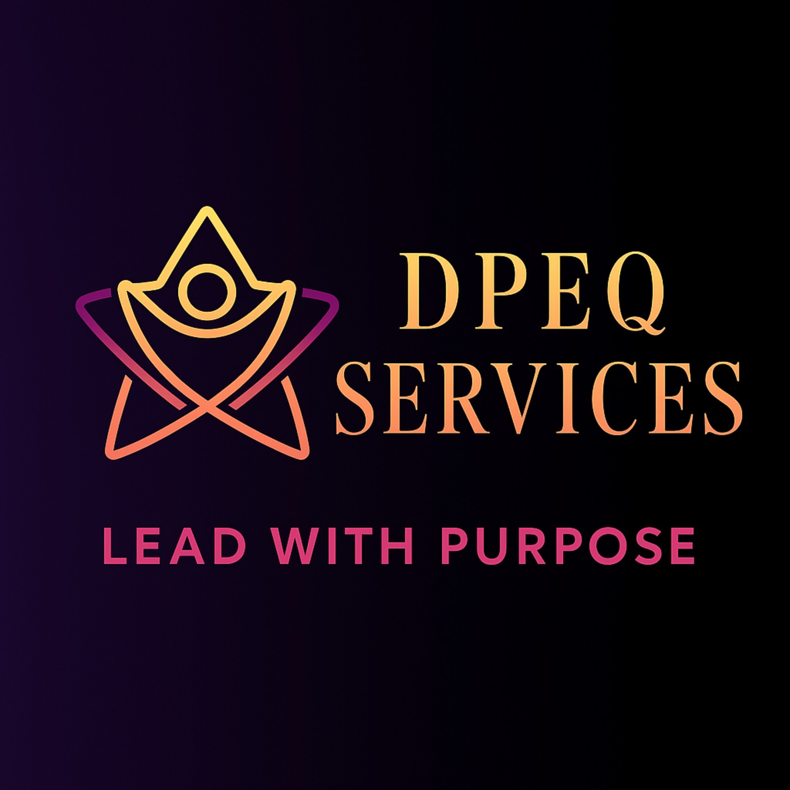 DPEQ Services logo with Lead With Purpose tagline